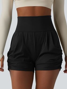 HALARA SoftlyZero™ Airy High Waisted Ruched InstantCool Yoga Shorts 3''